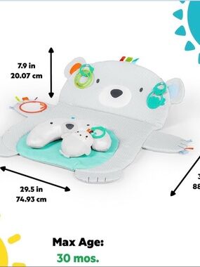 Bright Starts bear tummy time playmat